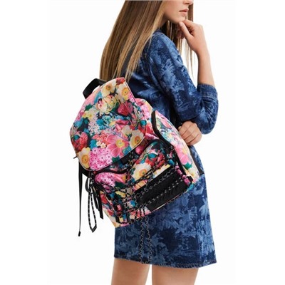Mochila grande floral