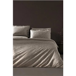 Avril King Size Baskılı - 300TC Saten Nevresim Takımı - Taş