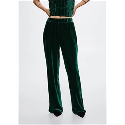 Pantalón recto terciopelo -  Mujer | MANGO OUTLET Melilla