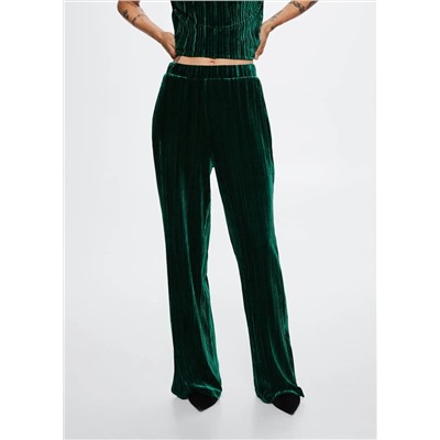 Pantalón recto terciopelo -  Mujer | MANGO OUTLET Melilla