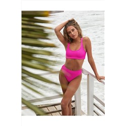 DEEP BEACH Dokulu kumaş çift askılı bikini takım DB200835BT