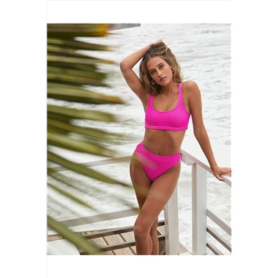 DEEP BEACH Dokulu kumaş çift askılı bikini takım DB200835BT