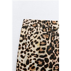 STRAIGHT FIT SNAKESKIN PRINT TROUSERS