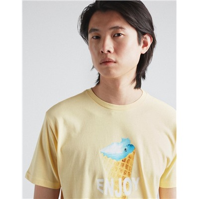 T-shirt, Men, Yellow