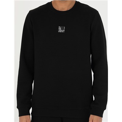 Siyah Regular Fit Sweatshirt