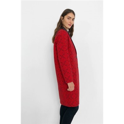 Abrigo largo tricot cenefas