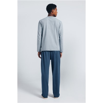 Pijama largo microraya borado galgo