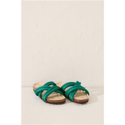 Sandalia bio tiras neopreno verde