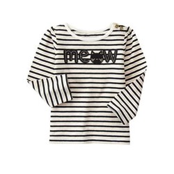 Meow Striped Tee