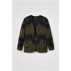 Blazer slim lana estampado