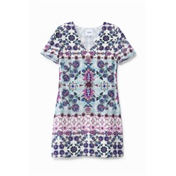 Vestido boho floral tipo camiseta