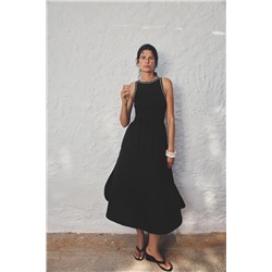 INTERLOCK MIDI DRESS