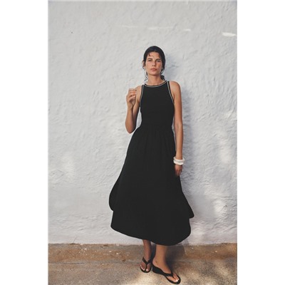 INTERLOCK MIDI DRESS