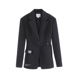Chaqueta de lana Negro