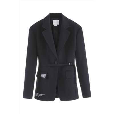 Chaqueta de lana Negro