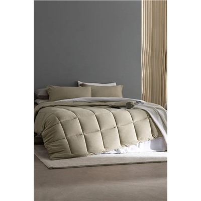 Meleni Tek Kişilik Comforter Set - Haki