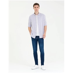 Lila Regular Fit Uzun Kollu Gömlek