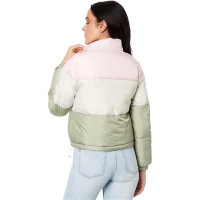 U.S. Polo Assn. Crop Multi Color-Blocked Puffer Jacket