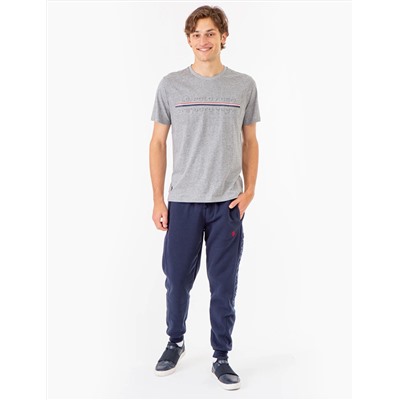 EMBOSSED SIGNATURE STRIPE JERSEY T-SHIRT