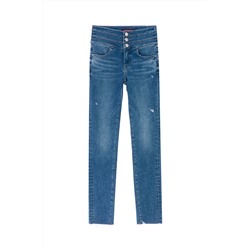 Vaquero skinny fit de tiro alto Azul cobalto
