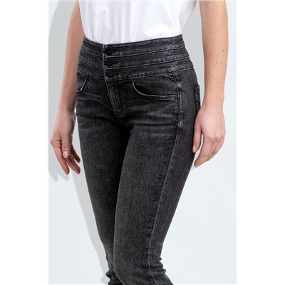 Vaquero slim de tiro alto Negro