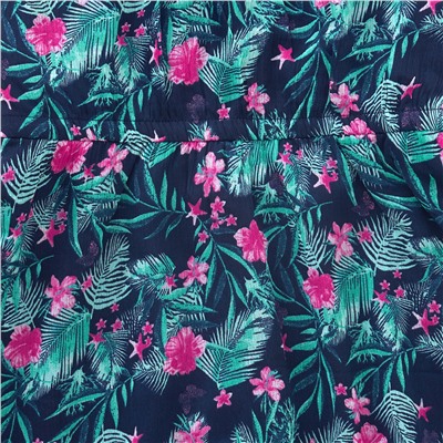 Mädchen Kleid mit tropischem Allover-Print