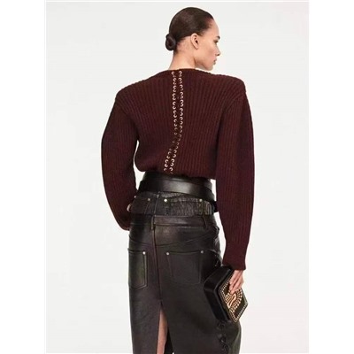 Свитер с акцентной спинкой  Schiaparell*i