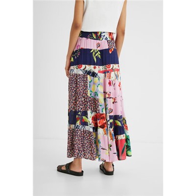 Falda midi patch
