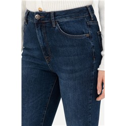 Kadın Koyu Mavi Jean Pantolon