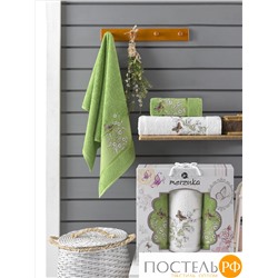 10170 Комп. Пол. MERZUKA махр. в короб. (50*90/2)(70*140/1) 3 шт. PAPILLON зелёный