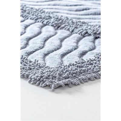 Marlie 2'li Banyo Paspası - Gri - (60x100)+(50x60) cm