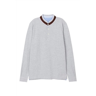 Polo Gris claro jaspeado