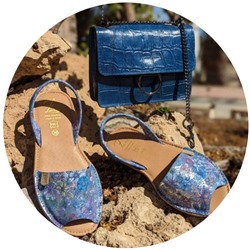 AB.Zapatos · 320-8 · estampado azul+AB.Z · Pelle · 22-06 (430) Azul АКЦИЯ