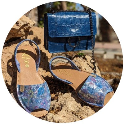 AB.Zapatos · 320-8 · estampado azul+AB.Z · Pelle · 22-06 (430) Azul АКЦИЯ
