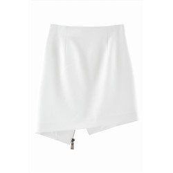 Falda asimétrica Blanco
