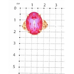 Серьги из золочёного серебра с кристаллами Swarovski Розовый лотос 925 пробы 0025сз-001L145D
