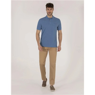 Koyu Mavi Regular Fit Polo Yaka Basic Tişört