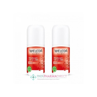 Weleda Grenade Déodorant Roll-On 24H BIO 2x50mlLot  × 2