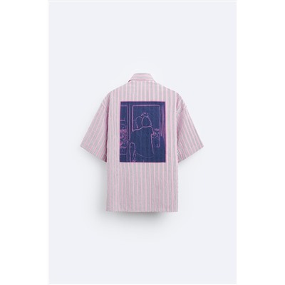 CAMISA RAYAS ESTAMPADO CONTRASTE