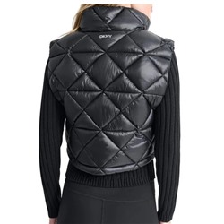 DKNY Quilted Puffer Cropped Vest