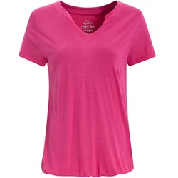 Damen T-Shirt mit elastischem Saumbündchen