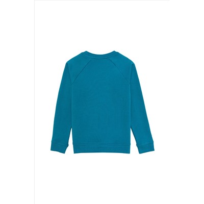 Erkek Çocuk Petrol Basic Sweatshirt