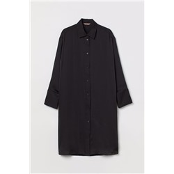 H&M+ Oversized Blusenkleid Schwarz