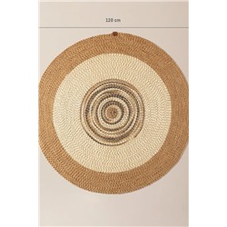Janvry Yuvarlak Kilim - Bej/Krem - 120 cm