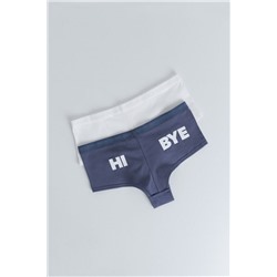 Pack 2 bragas bóxer azul, blanco