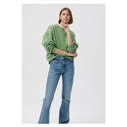 Mavi Bisiklet Yaka Yeşil Basic Sweatshirt 1611769-71808