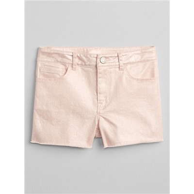 High Rise Shorty Shorts in Foil