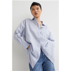 Oversized Bluse aus Leinenmix
