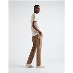 Slim Fit Cargo Trousers, Men, Light Brown