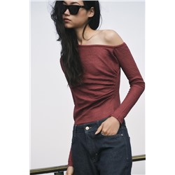 GATHERED KNIT TOP